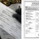 Sample ballots from a viral video (left) and what real ballots look like in Virginia, complete with bar code markings (right)